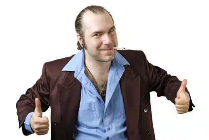 A sleazy car salesman,